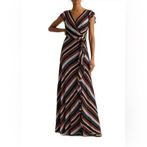 Lauren Ralph Lauren Womens Blanket Stripe
Georgette Gown 18